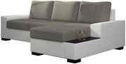 Γωνιακός καναπές Nero-Δεξιά-Λευκό - Γκρι - 245.00Χ160.00Χ90.00cm