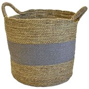 Καλάθι Διακοσμητικό Ψάθινο 00.06.67170 45x45cm Natural-Grey Mat