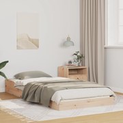 vidaXL Σκελετός Κρεβατιού Καφέ Μασίφ ξύλο πεύκου