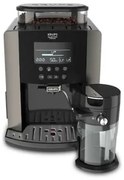 Krups EA819E10 Αυτόματη Μηχανή Espresso 1450W Πίεσης 15bar για Cappuccino με Μύλο Άλεσης Γκρι