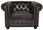 ΠΟΛΥΘΡΟΝΑ T.CHESTERFIELD POLINA HM3011.01 PU ΣΚΟΥΡΟ ΚΑΦΕ 110x90x73Yεκ. (1 Τεμμάχια)