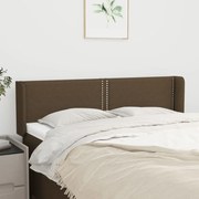vidaXL Κεφαλάρι με Πτερύγια Σκούρο Καφέ 147x16x78/88 εκ. Υφασμάτινο