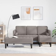 vidaXL Σετ 2 Τεμαχίων Καναπέ με Μαξιλάρια Ταφ Υφάσματος