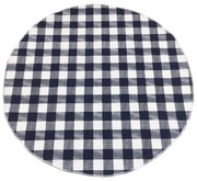 Στρογγυλά Μπλε Καρώ Σουπλά 40cm Σετ 2Τεμ White Line - Blue Plaid