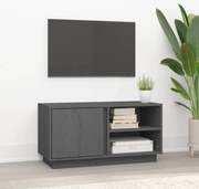 vidaXL Έπιπλο Τηλεόρασης Γκρι 80x35x40,5 εκ. από Μασίφ Ξύλο Πεύκου
