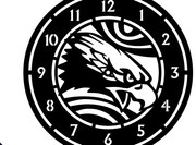 Intra απο ξύλο plywood 3mm-4mm πάχος Πρότυπο κοπής ρολογιού Angry Eagle Δίασταση 15x15 cm INTRAFABR-68289602