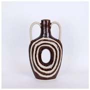 Βάζο Κεραμικό καφέ-Μπεζ 21.8x7.5x39cm 752-20338 Estheti 752-20338 Καφέ