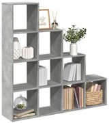 vidaXL Βιβλιοθήκη/Διαχωρ. Χώρου 4 Επ. Γκρι 131,5x29x131,5 εκ. Επ. Ξύλο