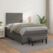 ΚΡΕΒΑΤΙ BOXSPRING ΜΕ ΣΤΡΩΜΑ ΓΚΡΙ 120X200ΕΚ. ΑΠΟ ΣΥΝΘΕΤΙΚΟ ΔΕΡΜΑ 3137597