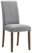WOODWELL Ε801,2OPTIMAL Καρέκλα Τραπεζαρίας, Απόχρωση Καρυδί Ύφασμα Γκρι 43x55x96cm Ε801,2