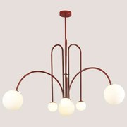 ARTE ILLUMINA ΦΩΤΙΣΤΙΚΟ ΚΡΕΜΑΣΤΟ 6XG9W 100X85 ΚΟΚΚΙΝΟ Eurolamp 144-20007