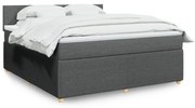 ΚΡΕΒΑΤΙ BOXSPRING ΜΕ ΣΤΡΩΜΑ ΣΚΟΥΡΟ ΓΚΡΙ 180X200 ΕΚ ΥΦΑΣΜΑΤΙΝ 3287529