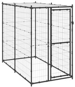 Κλουβί Σκύλου Εξ. Χώρου Ατσάλι 110 x 220 x 180 εκ. με Στέγαστρο