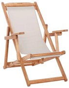 Σεζλόνγκ Λήμνος ΗΜ11433.02 &amp; Πανί 2x1 62,5x89-97x78-105cm Με Μπράτσα Natural-Ecru