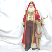 Μεγάλος κεραμικός Άγιος Βασίλης με ελάφι!