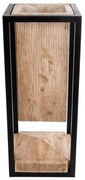 Κασπώ Cassiano 20753 36x36x90cm Natural-Black GloboStar Τσιμέντο