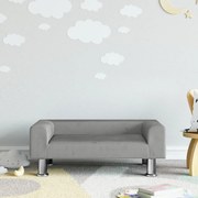 Καναπές Παιδικός Ανοιχτό Γκρι 70 x 45 x 26,5 εκ. από Βελούδο 3196330