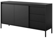 Μπουφές Με Συρτάρια Senso 21s_cz 153x40x81cm Anthracite Μελαμίνη,Μέταλλο