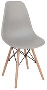 Καρέκλα Loft Grey 10-0114 46X55X81cm Polypropylene, Wood, Metal