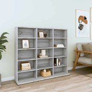 vidaXL Έπιπλο για CD Γκρι Sonoma 100x23x89,5 εκ. Επεξεργασμένο Ξύλο