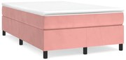 Κρεβάτι Boxspring με Στρώμα Ροζ 120x190 εκ. Βελούδινο 3269708
