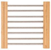 Βάση Μαγειρικού Σκεύους Bamboo Essentials Inox Πτυσσόμενη 22x21.3x2.2cm  Estia