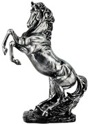 Διακοσμητικό Άλογο 325CRN1167 32x8x17cm Black-Silver Aberto Design Πολυέστερ