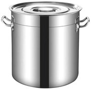 Καζάνι με καπάκι Rosberg R51211C35, 33,5 λίτρα, 35x35 cm, Inox