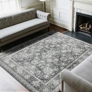 VEVOR Large Area Rug 8x10 ft Anti-Skid and Tear-Resistant Floor Mat Vintage Gray