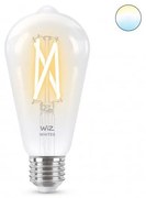 Έξυπνη Λάμπα E27 60W ST64 LED Διάφανο Νήματος 3CCT Dimmable 929003018622 Wiz 929003018622 Διάφανο