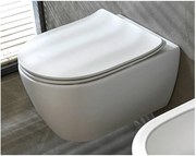 Scarabeo Moon Clean Flush White Matt 552000SC-301 Λεκάνη Κρεμαστή Rimless 50,5cm με κάλυμμα βακελίτη Slim Soft Close αποσπώμενο
