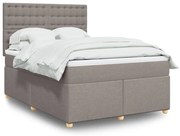 ΚΡΕΒΑΤΙ BOXSPRING ΜΕ ΣΤΡΩΜΑ TAUPE 160X200 ΕΚ. ΥΦΑΣΜΑΤΙΝΟ 3291349