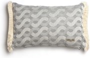 Διακοσμητική μαξιλαροθήκη Aslanis Home Pinovo-Gkri-30 x 50 εκ.