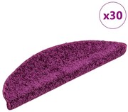 vidaXL Πατάκια Σκαλιών 30 τεμ. Μωβ Ημίκυκλα 56x17x3 εκ.