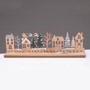 WOODEN XMAS COUNTDOWN WITH TREES ΔΙΑΚΟΣΜΗΤΙΚΟ ΜΟΤΙΦ 33x5x10cm ACA X063362