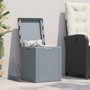 vidaXL Μπαούλο Αποθήκευσης Κήπου Γκρι 90 Λίτρα Όψη ξύλου από PP
