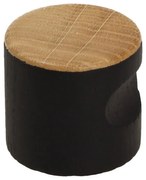 Roline 691 Πόμολο Επίπλου από Δρυς Μαύρο-Δρυς Φ40mm