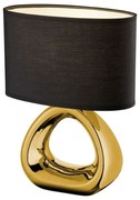 Φωτιστικό Επιτραπέζιο Gizeh R50841079 1xE27 60W 15x24x34cm Gold-Black RL Lighting Κεραμικό,Ύφασμα