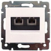 Πρίζα τηλεφώνου RJ11 4 επαφών 2 εξόδων Valena LEGRAND-774439-Λευκό 774439