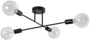 POWERTECH φωτιστικό οροφής HLL-0149, 4x E27, μεταλλικό, μαύρο