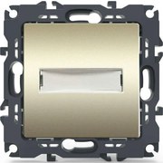 Διακόπτης Τοίχου Μπουτόν Κουδουνιού Χωνευτός Με Led Prime 1000112104 10A 250VAC Champagne Aca