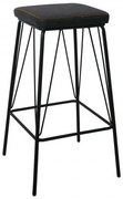PANTON σκαμπώ bar Μεταλ.Μαύρο/PU Vintage Black 43x43x76cm ΕΜ779,3