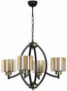 Φωτιστικό Οροφής Paul 534LUN3317 Φ60x80cm 4xE27 40W Black-Gold Opviq