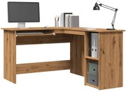 vidaXL Γραφείο Γωνιακό Τεχνίτης Δρυς 120x140x75 εκ Επεξεργασμένο Ξύλο