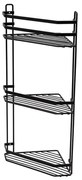 Estia 02-6488 Elegant Γωνιακή Επιτοίχια Ραφιέρα Μπάνιου Μεταλλική με 3 Ράφια, 28x18x54cm