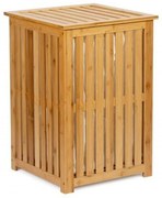 Καλάθι Απλύτων AH-BA70152 40x40x48cm Natural Andrea House Ύφασμα,Bamboo