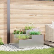 vidaXL Γλάστρα Κήπου 100x100x48 εκ Γαλβανισμένο Ατσάλι