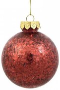 Χριστουγεννιάτικη Μπάλα 8cm Κόκκινη 53150-1
