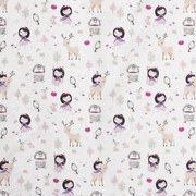 Πάνα Χασέ (80x80) Dimcol Lily &amp; Deer 179 White-Pink