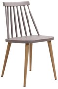 Καρέκλα Lavida Sand Beige ΕΜ139,9 43X48X77 cm Σετ 4τμχ Metal, Polypropylene